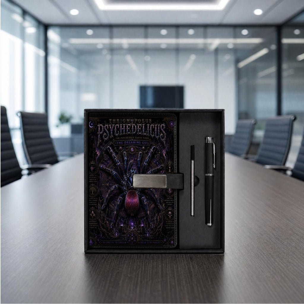 Psychedelic Notebook Gift Set with Metal Pen