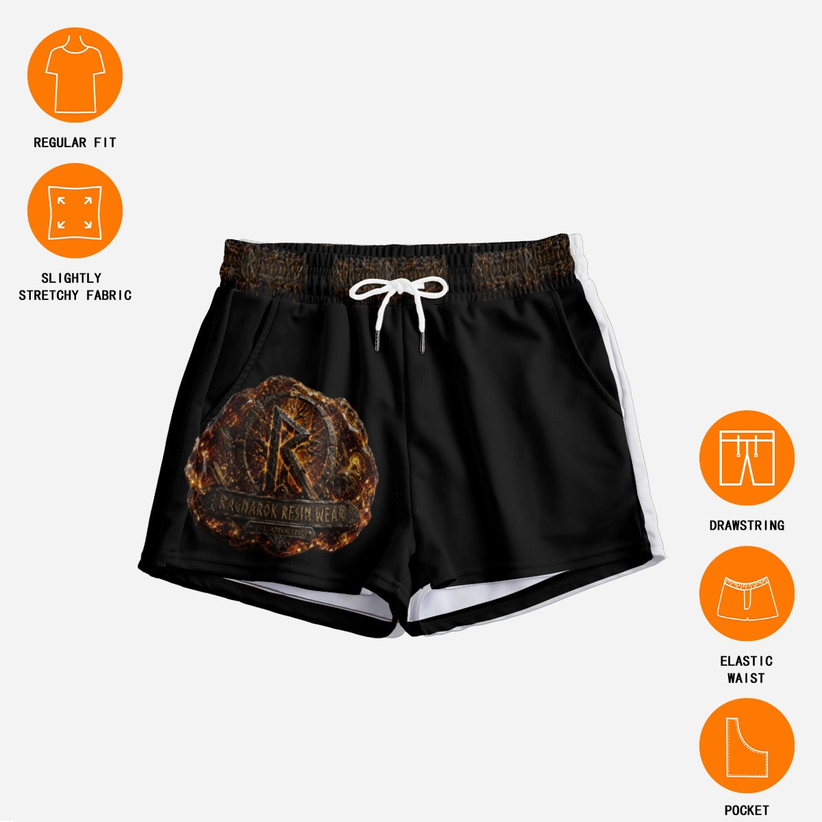 Ragnarök Resin Wear Women's Casual Shorts