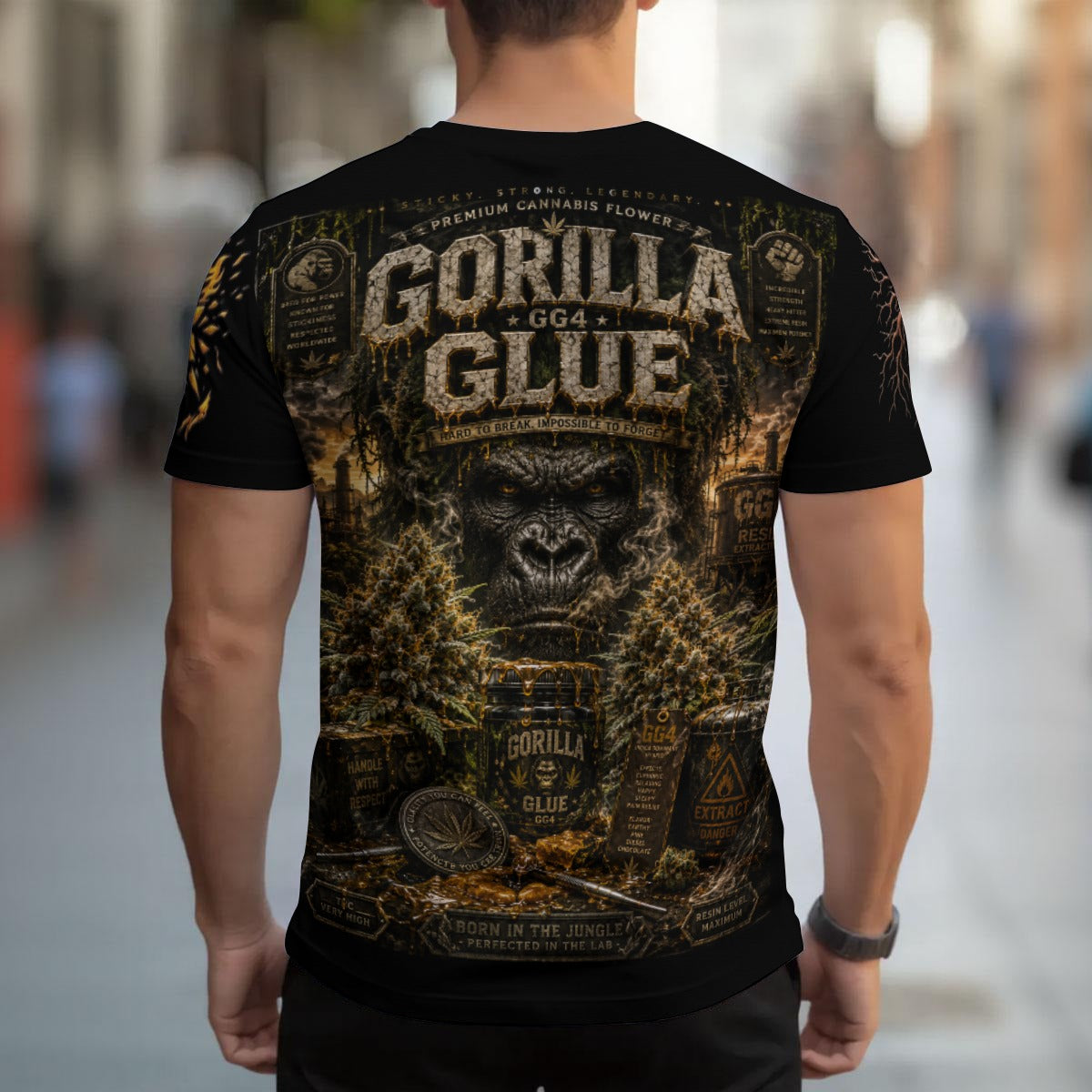 Gorilla Glue 420 Strain Men's T-shirt | Birdseye