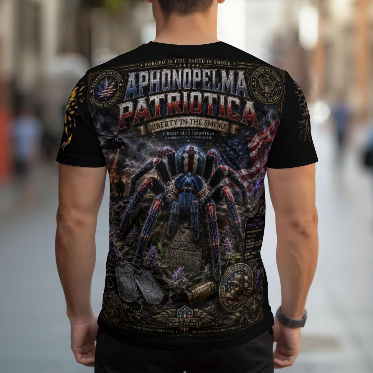 Aphonopelma Patriotica 420 Strain Men's T-shirt | Birdseye