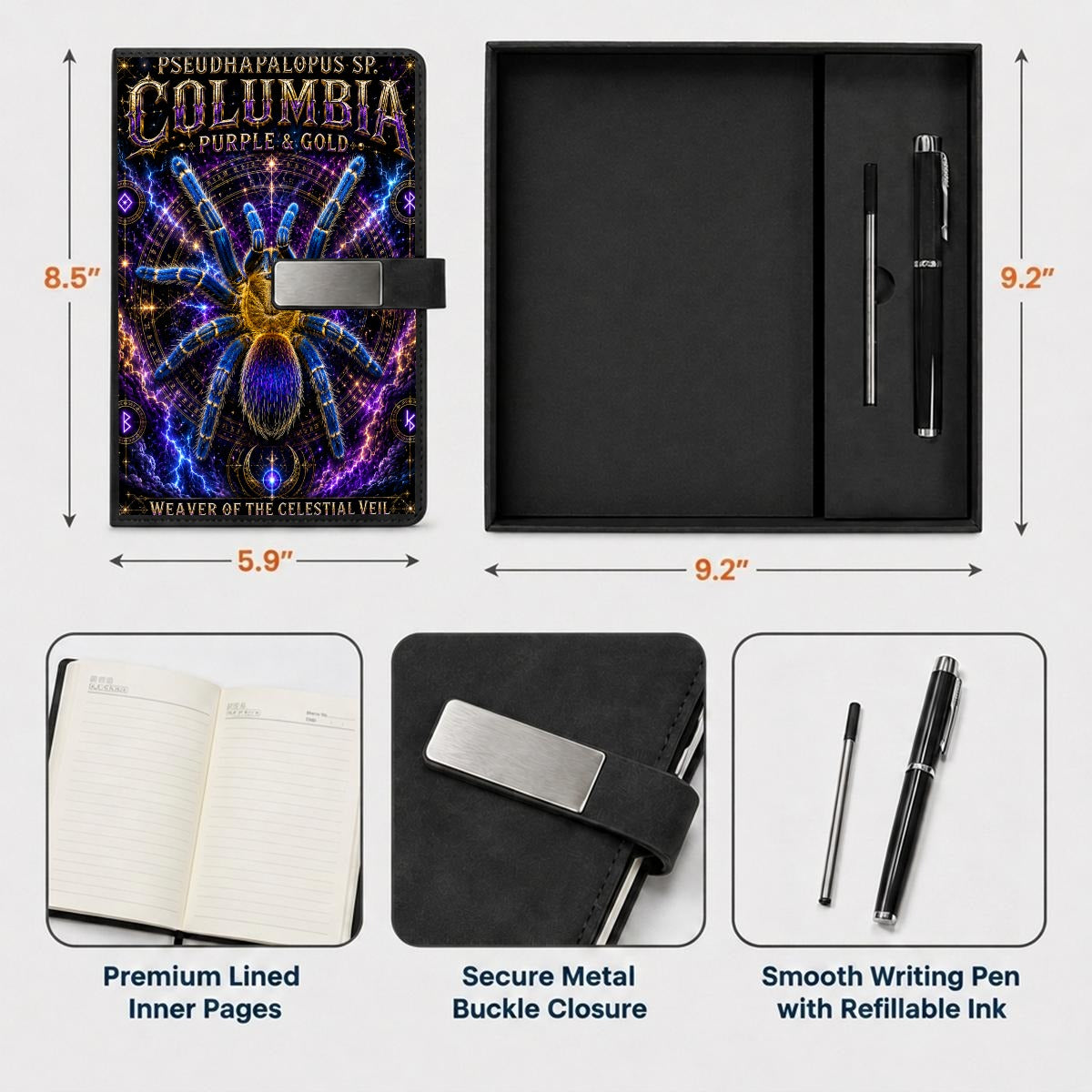 Pseudhapalopus sp. Columbia Notebook Gift Set with Metal Pen