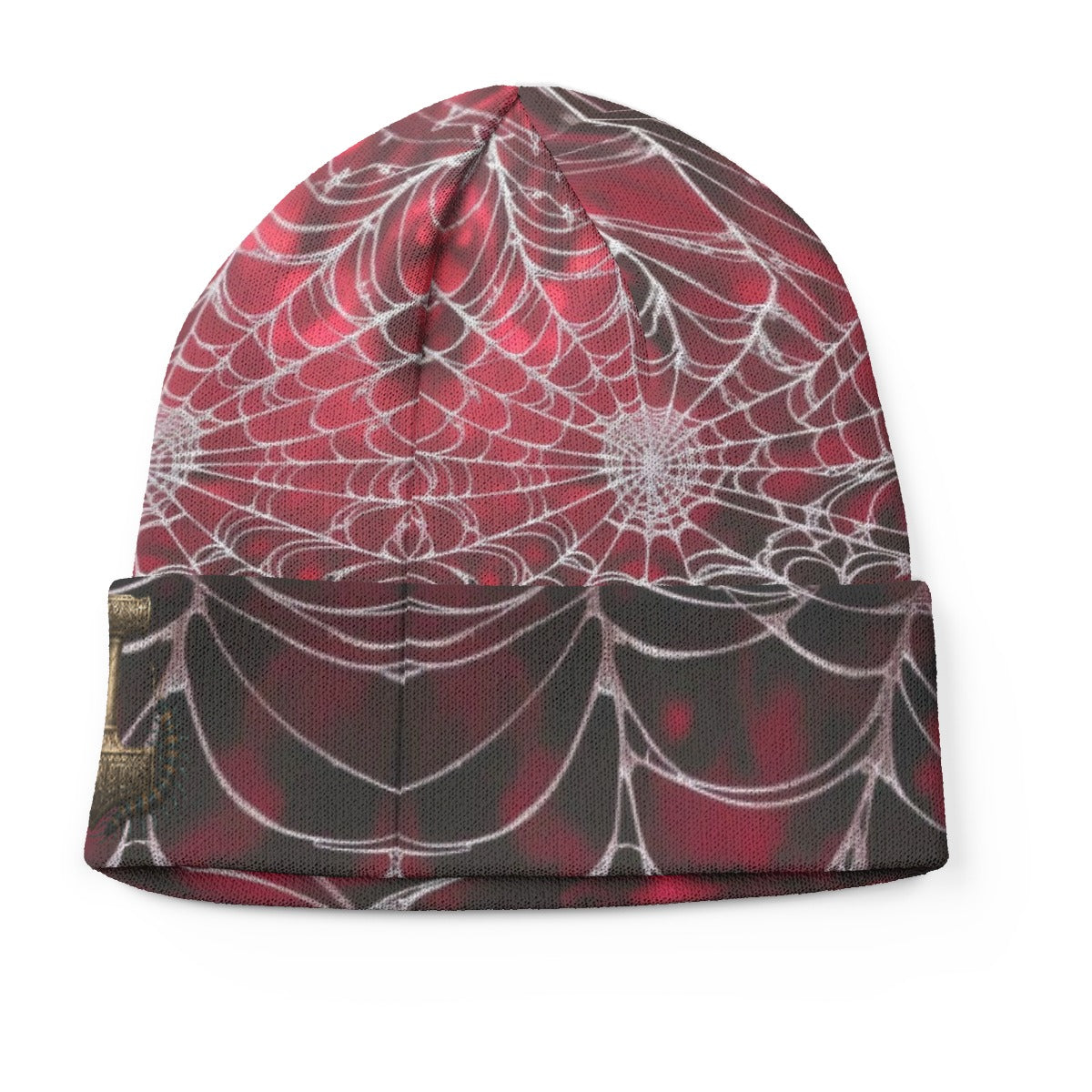 Spiderweb Print Knitted Hat