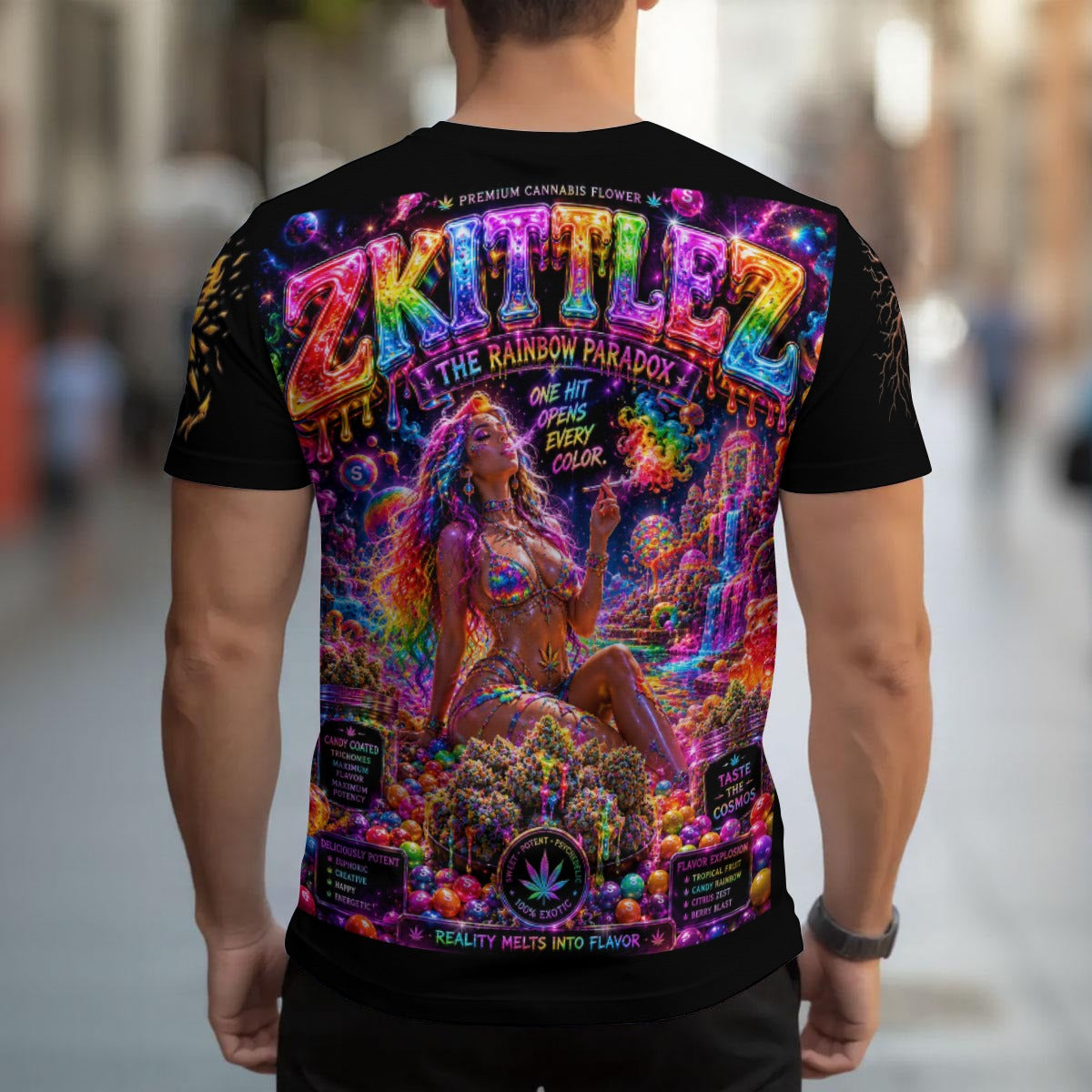 Zkittlez 420 Strain Men's T-shirt | Birdseye
