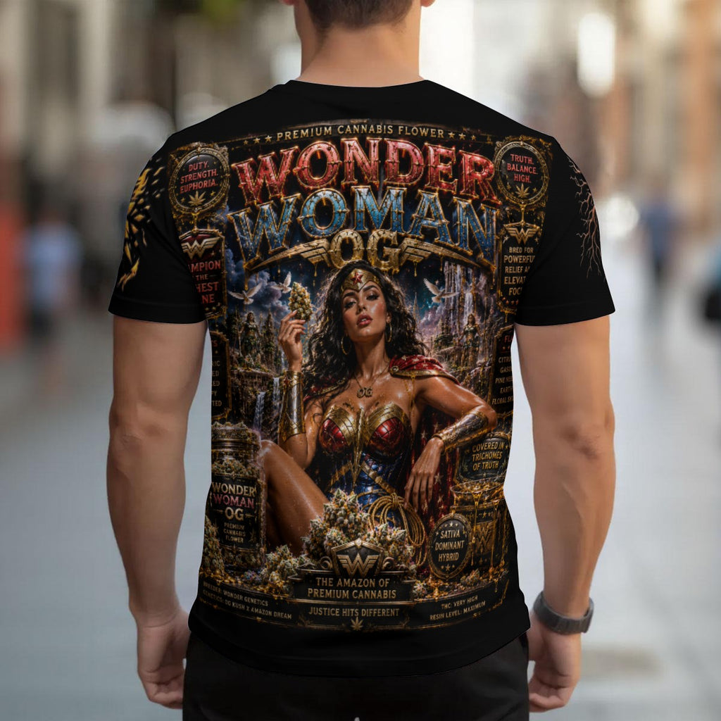 Wonder Woman OG 420 Strain Men's T-shirt | Birdseye