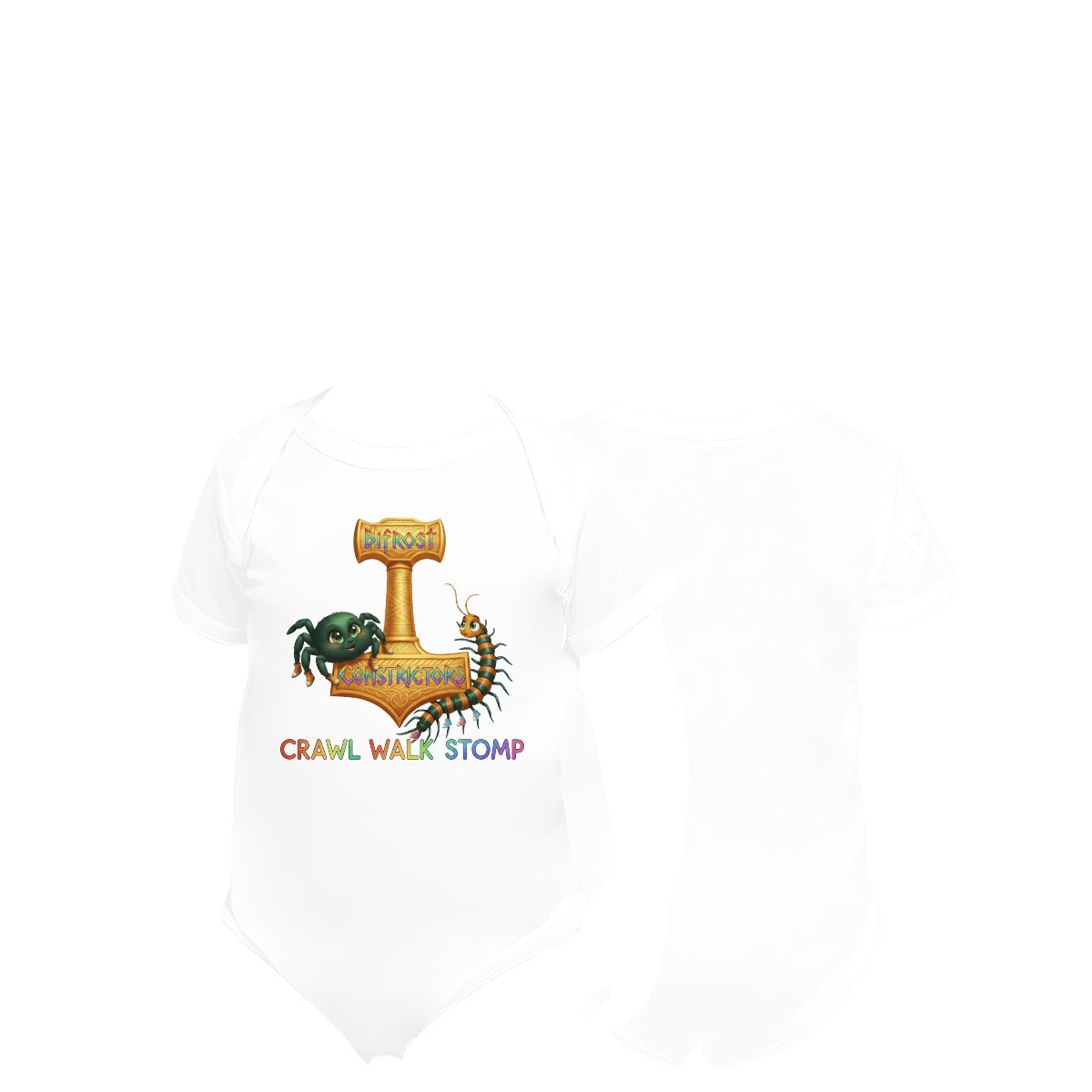 Baby Short-Sleeve Onesie Printed in USA| 190GSM Front DTF