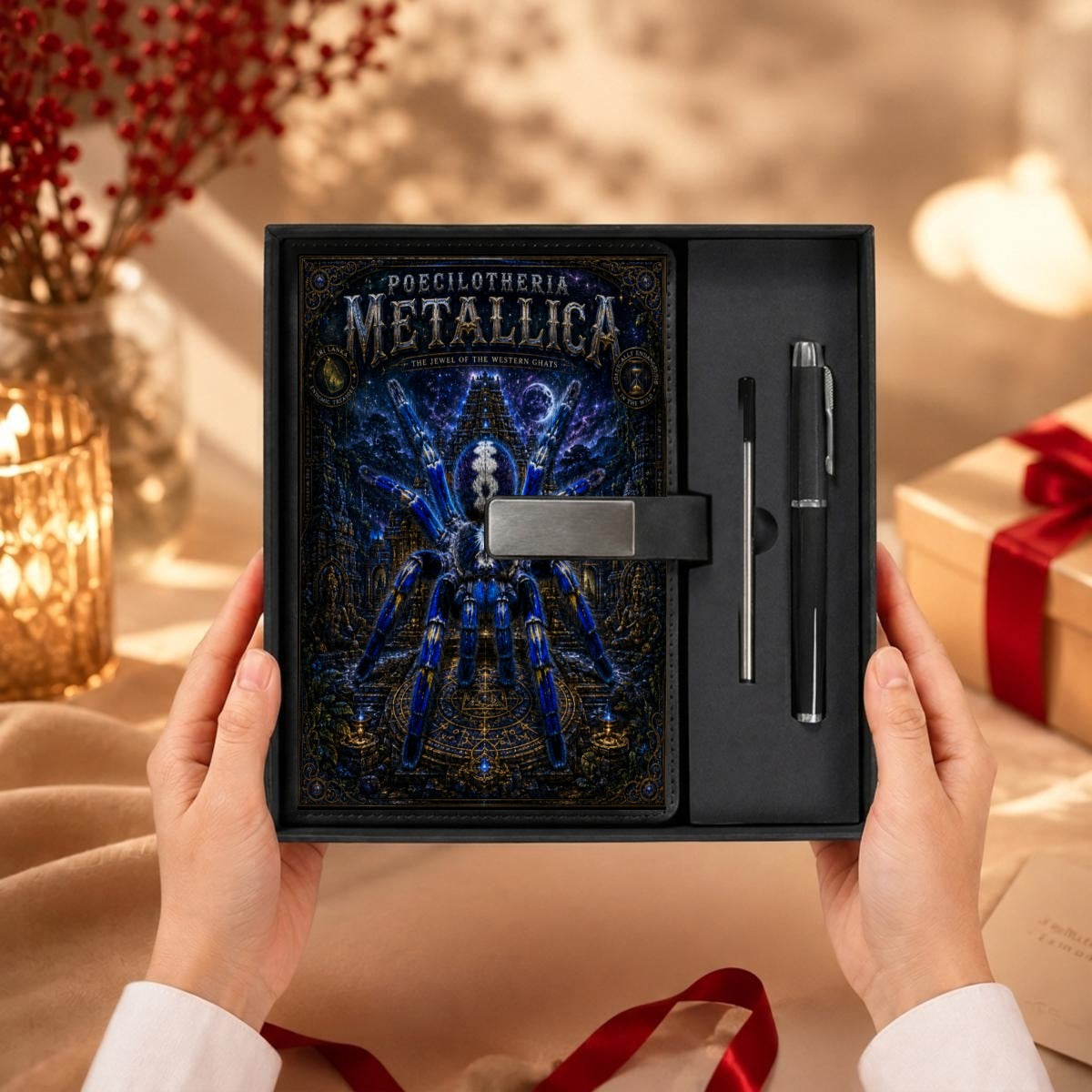 P. Metallica Notebook Gift Set with Metal Pen