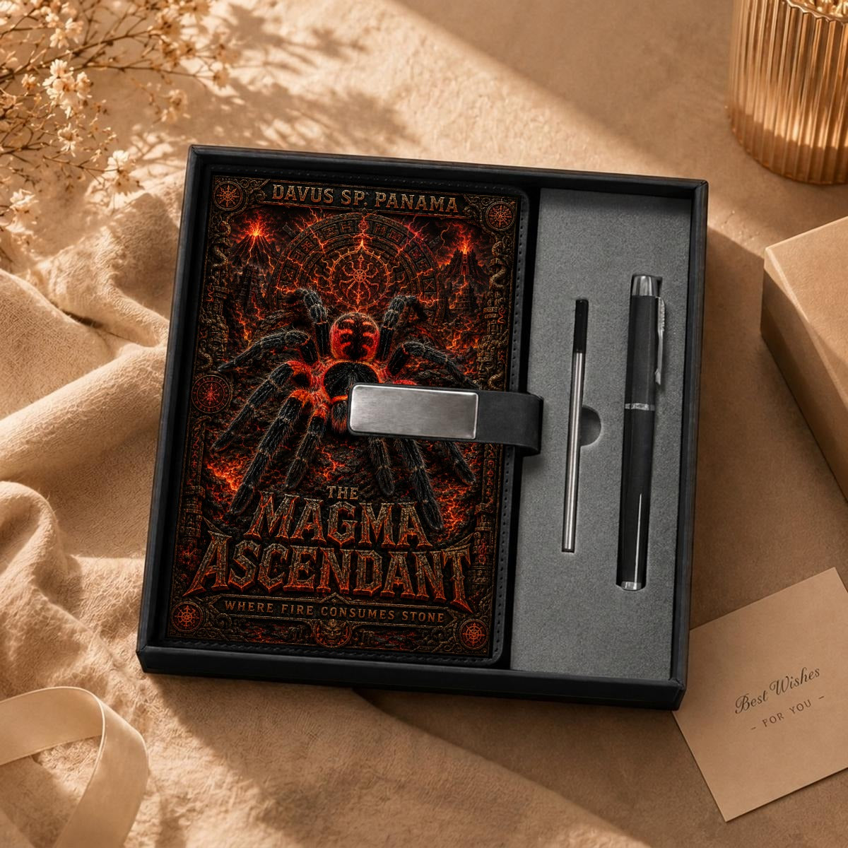 Lava Notebook Gift Set with Metal Pen