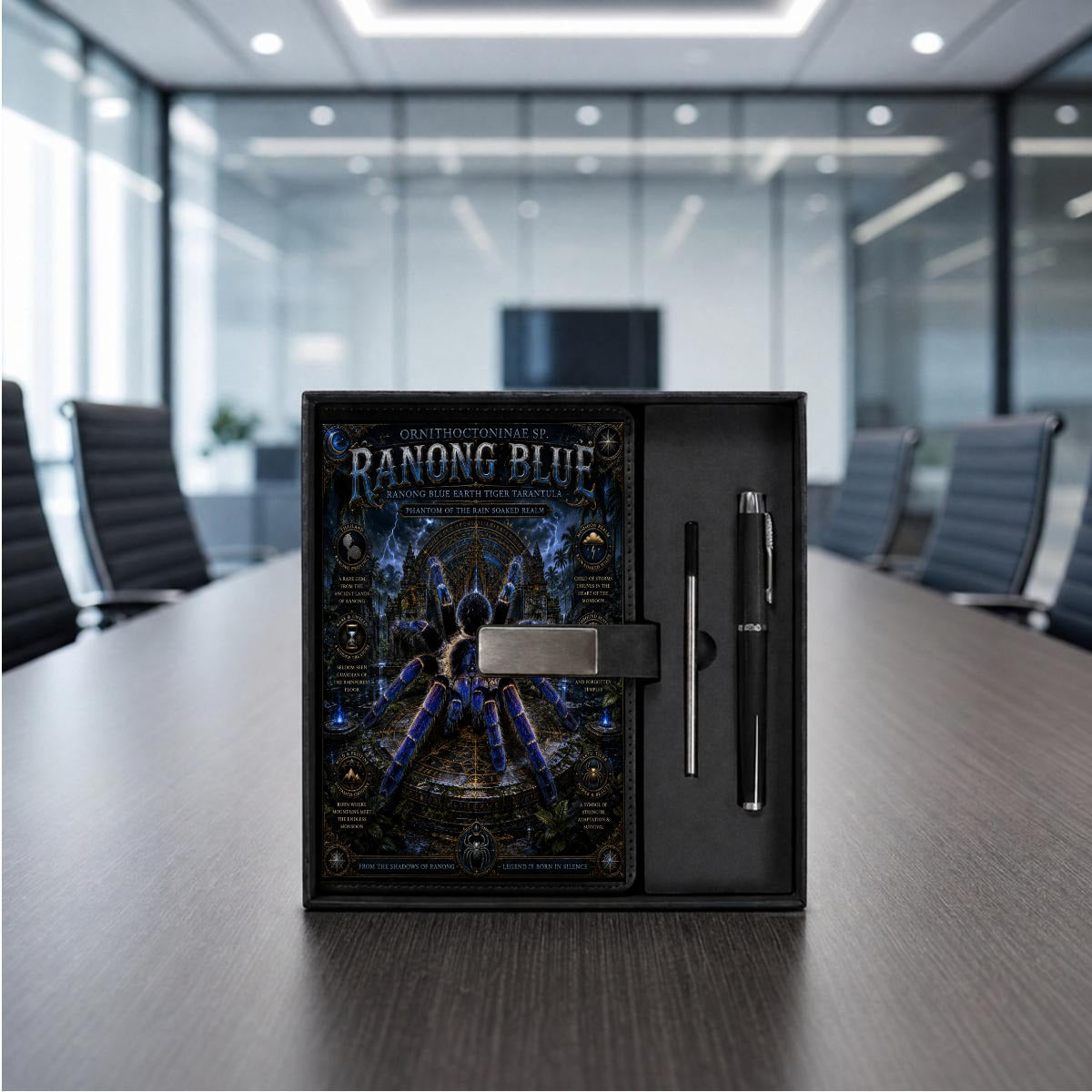 Ranong Blue Notebook Gift Set with Metal Pen