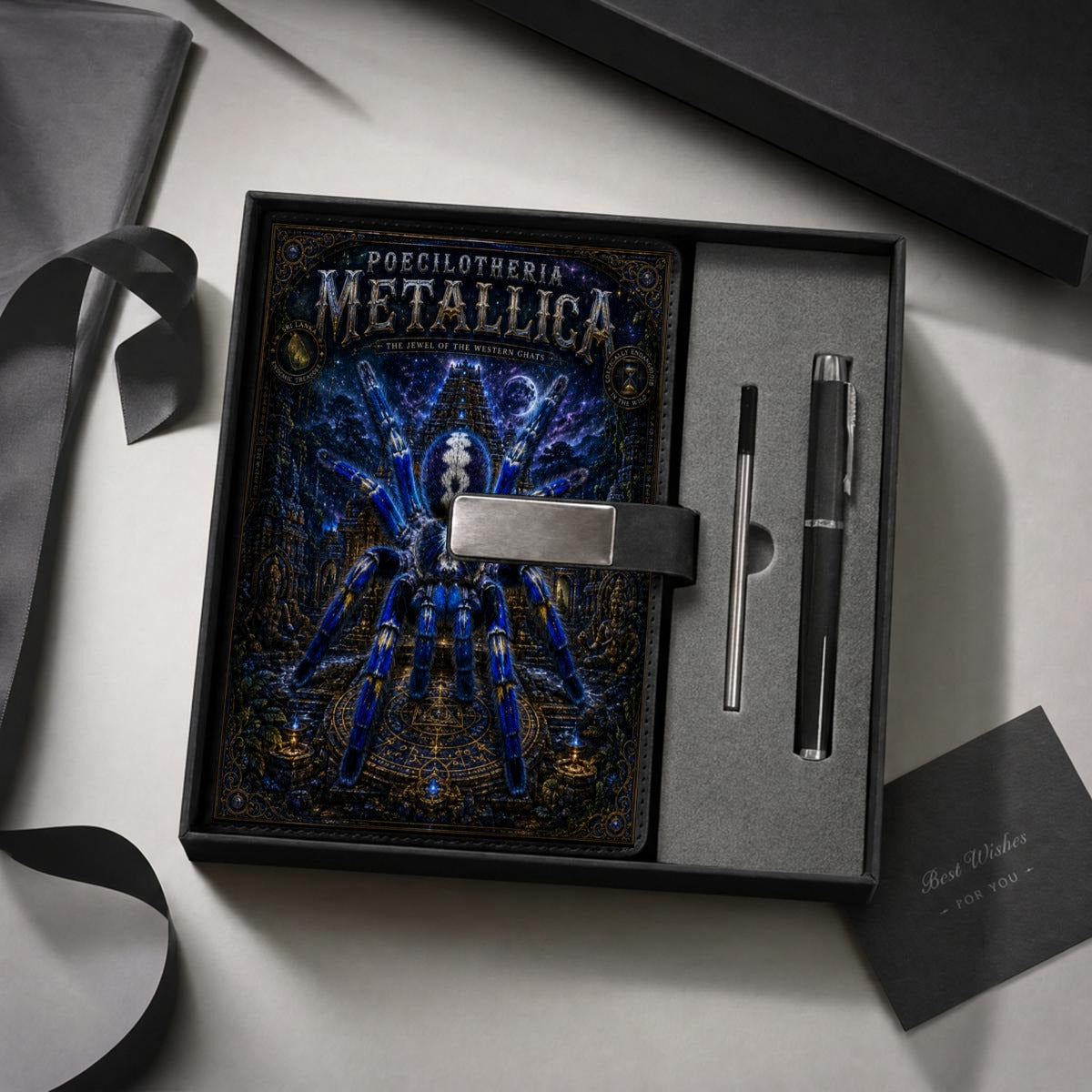 P. Metallica Notebook Gift Set with Metal Pen