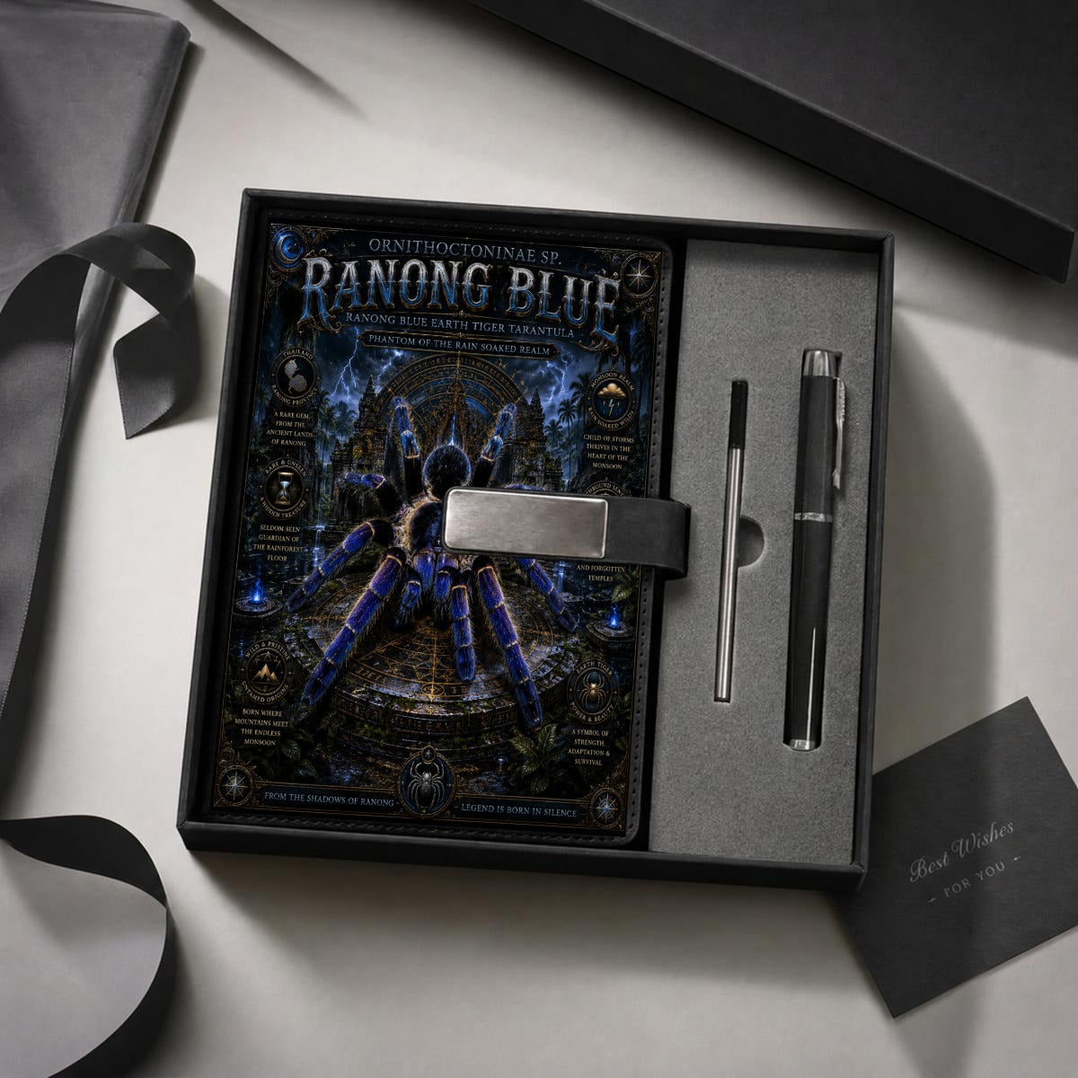 Ranong Blue Notebook Gift Set with Metal Pen