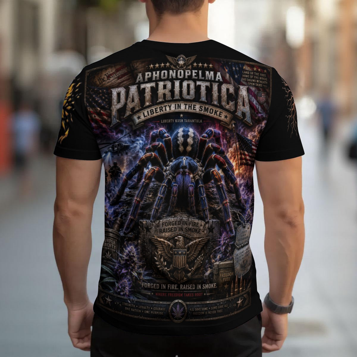Aphonopelma Patriotica V2 420 Strain Men's T-shirt | Birdseye