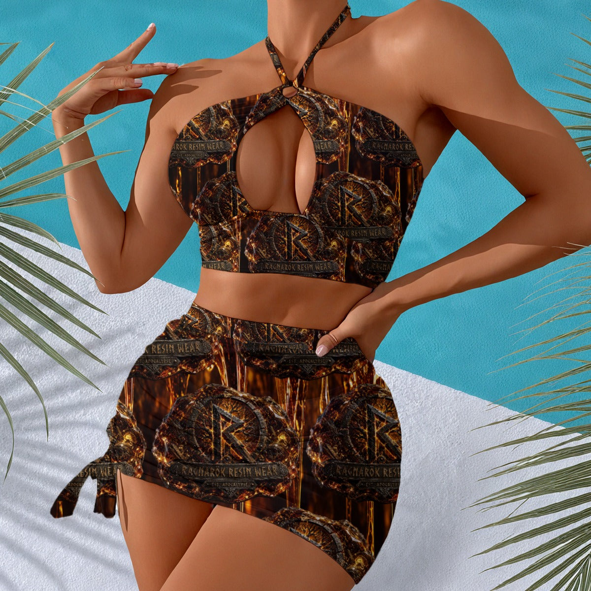 Ragnarök Resin Wear Women's Halter Neck swimming Suit