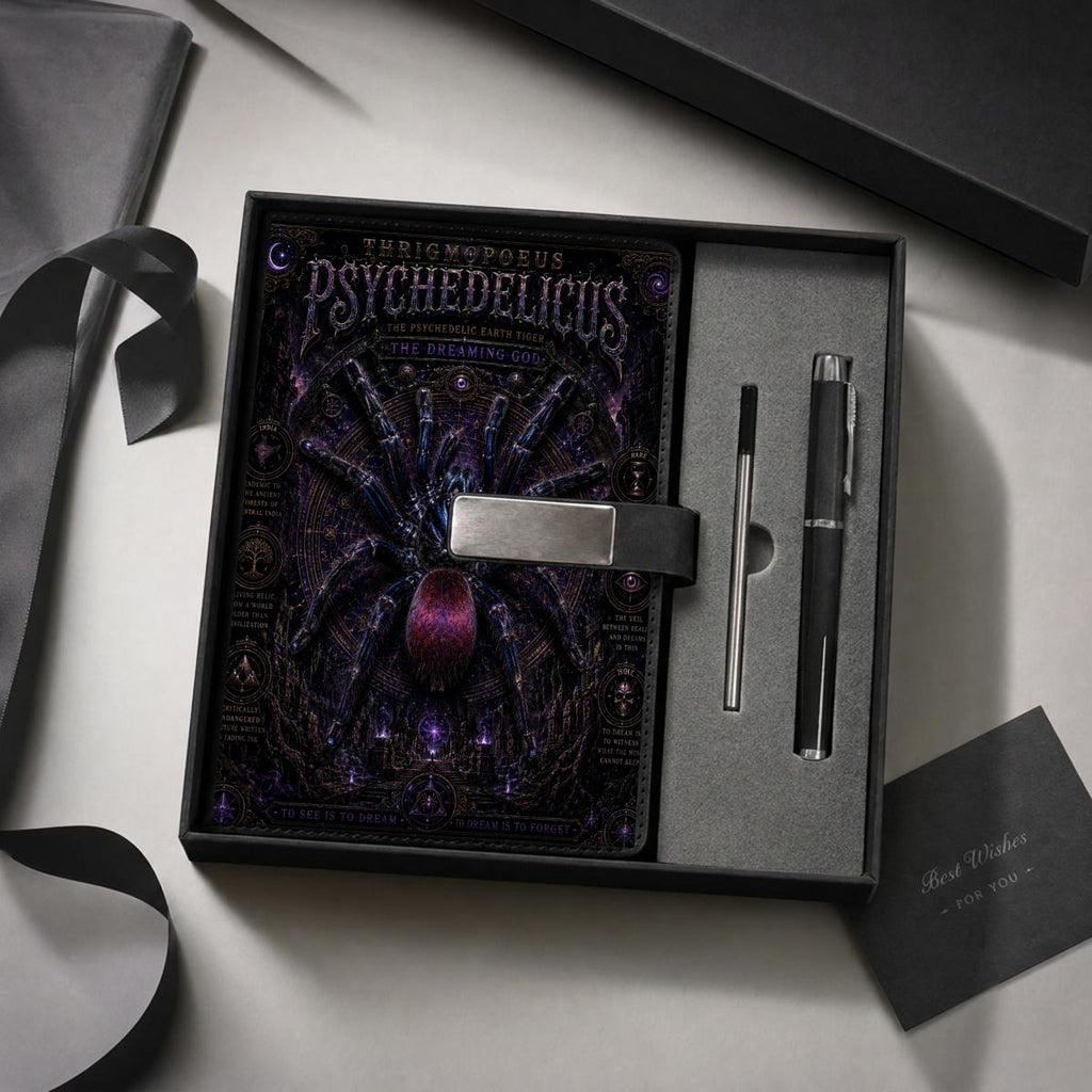 Psychedelic Notebook Gift Set with Metal Pen