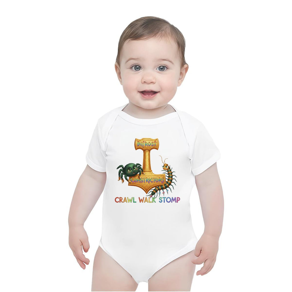 Baby Short-Sleeve Onesie Printed in USA| 190GSM Front DTF