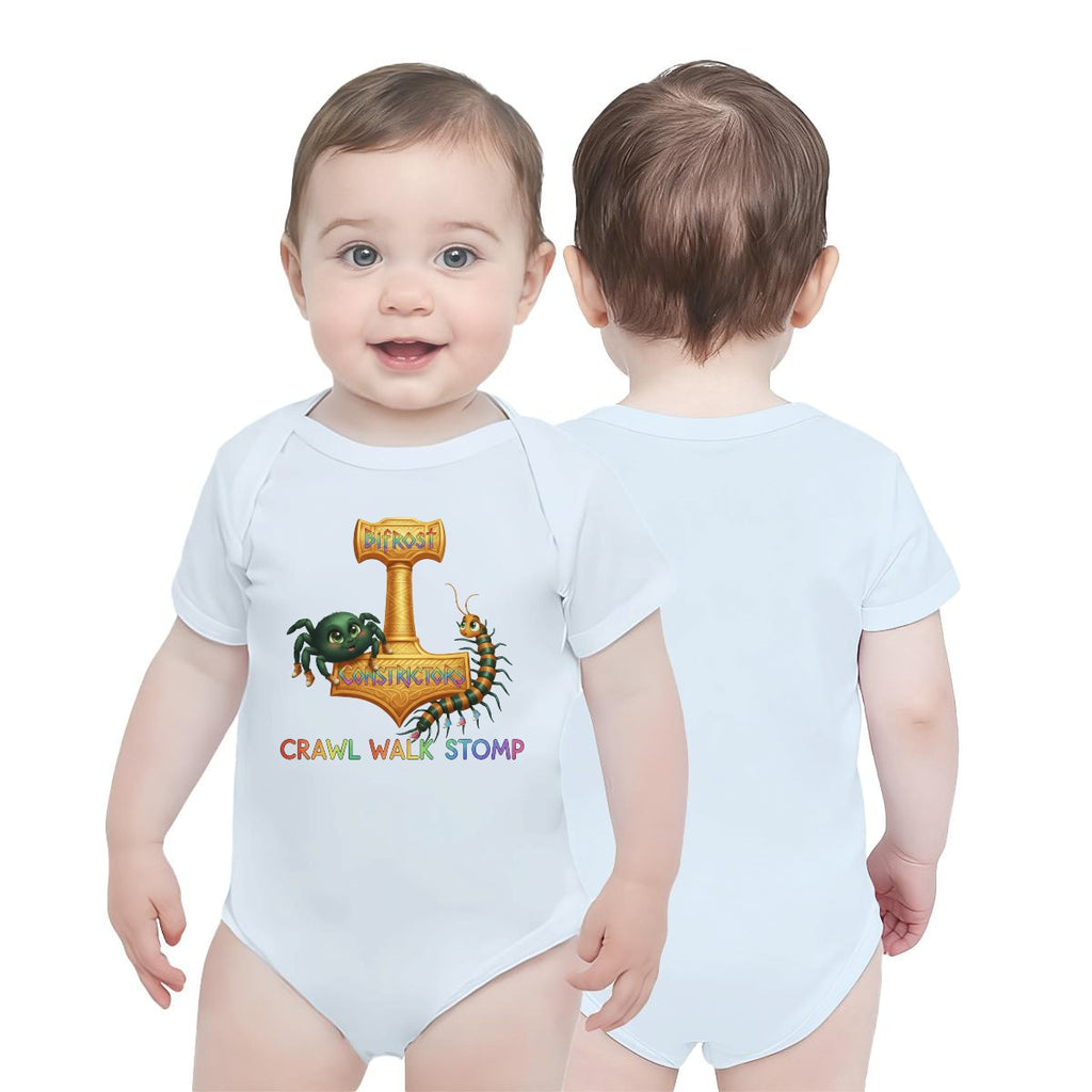 Baby Short-Sleeve Onesie Printed in USA| 190GSM Front DTF