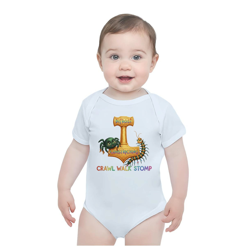 Baby Short-Sleeve Onesie Printed in USA| 190GSM Front DTF